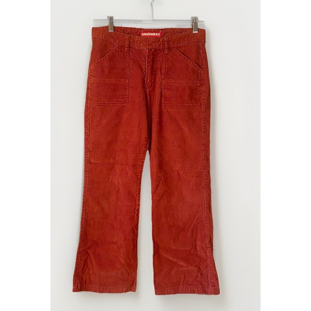 Vintage Unionbay‎ Original Corduroy Wide Leg Pants Size 5 Women’s Rust Color Y2K